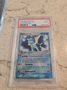 Carta Pokémon EX Vaporeon EX-Holo Delta Species 2005 #110 PSA 4 VG-EX - Foto 1 di 3