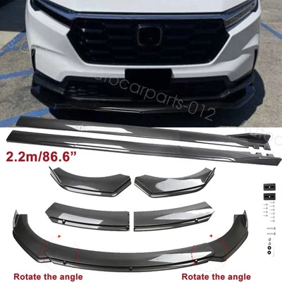For Honda CRV CR-V Front Bumper Lip Splitter Side Skirt Carbon Fiber Style Foto 1 de 4