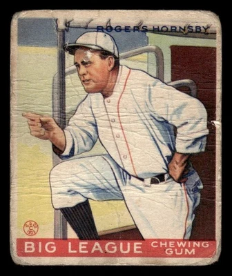 Béisbol Goudey 1933 #188 Rogers Hornsby PR *e1 Foto 1 de 2