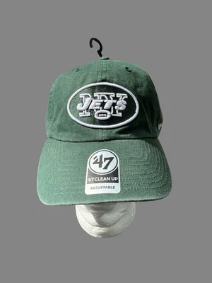 47' Brand Clean Up New York Jets Hat Cap Mens Adjustable Strap Green NFL (NEW) - Image 1 of 4