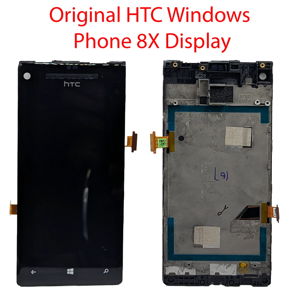 Original HTC Windows Phone 8X LCD Display Bildschirm Einheit Touchscreen schwarz - Bild 1 von 1