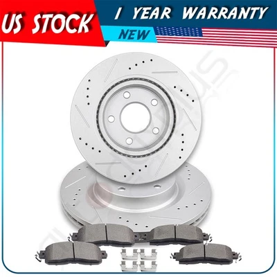 Rotores de freno delanteros pastillas de cerámica para 2013 2014 2015 2016-2017 para Nissan Altima Foto 1 de 4