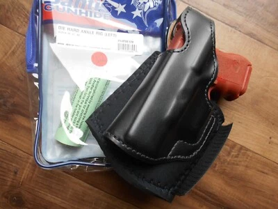 Desantis  014 Die hard Leather Ankle Holster Glock 26,27,33 Black LH  T81 - Image 1 of 2