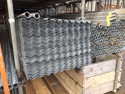 Galv Corrugated CI Roofing Sheets 8ft / 2.4m Ideal For Scaffolding / Hoarding • 21£