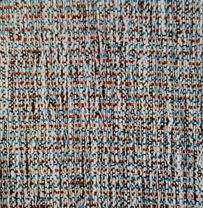Tessuto tweed misto blu Clarke & Clarke - Avani / Teal Spice 6,50 iarde F1527/07 - Foto 1 di 2