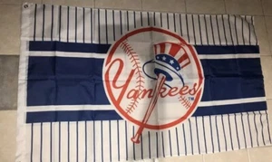 New York Yankees Large Logo Baseball MLB Flag Large 3x5 Banner FREE SHIPPING - Picture 1 of 1