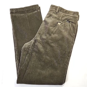 Vtg Woolrich Corduroy Pants Men 36x32 Green Straight Flat Front Wide Wale Y2K - Picture 1 of 15