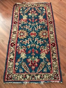 Vintage traditioneller bulgarischer 2-seitiger Wollteppich - Bild 1 von 10