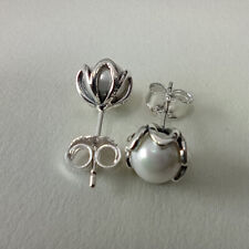 Pandora Pearl S925 with pouch ALE ALE Charm Stud Earrings UK 