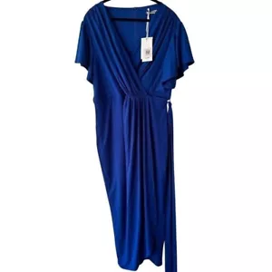 Grace Karin Royal Blue Dress Flutter Sleeve Party Cocktail XL - Picture 1 of 7