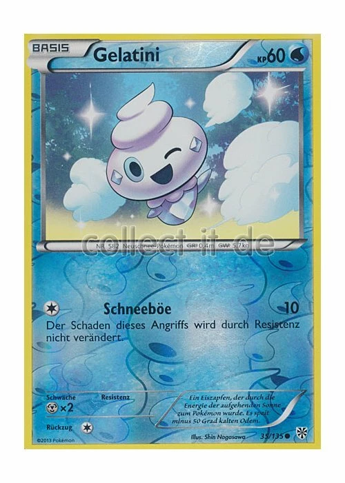Pokemon Schwarz&Weiss - Plasmasturm 35/135 - Gelatini - Reverse Holo Deutsch - Bild 1 von 1