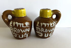 Vintage Little Brown Jugs Salt And Pepper Shakers Pottery