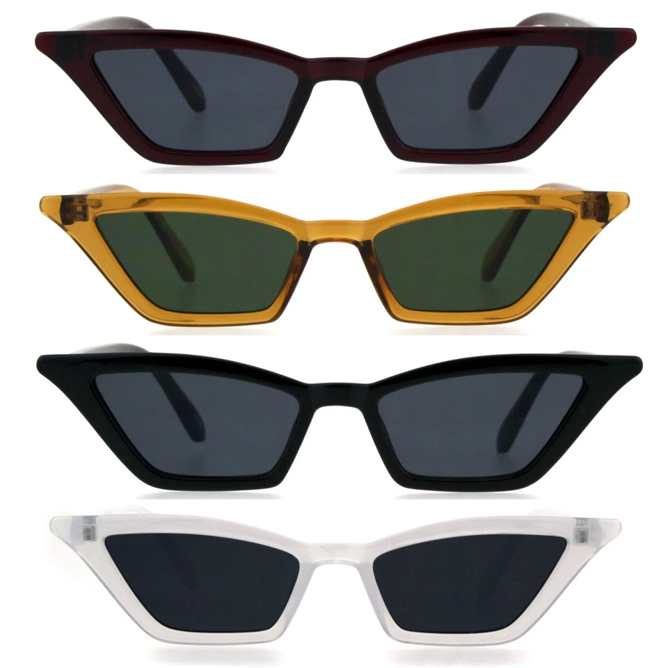 Gafas de sol estrechas de plástico para mujer Mod ojo de gato Foto 1 de 1