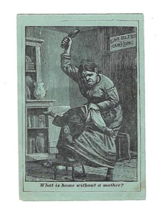 Tarjeta comercial c1890 What Is Home Without a Mother - The Great American Baking Powder - Imagen 1 de 2