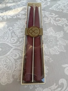 Colonial Candle of Cape Cod Classic Candles Taper 10 Inches In Box Mulberry - Picture 1 of 7