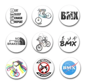 25mm 1" ZOLL KNOPFABZEICHEN x9 BMX - Bild 1 von 1