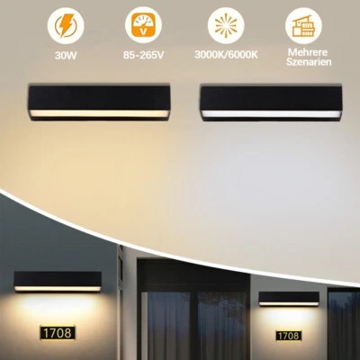 LED Wandleuchte Außen Effektleuchte Deckenleuchte Flurlampe Wandlampe Innen IP65 - Bild 1 von 4