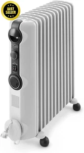 Column Heater, 12 Fin Home Heater for Medium to Large Rooms, 2400W, White - Picture 1 of 12