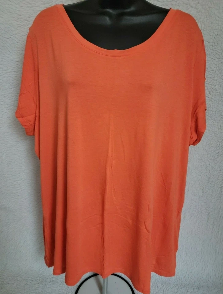 Jaclyn Smith Womens Shirt Top Blouse Size 2X Orange - Image 1 of 4