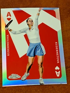Veronika Kudermetova 2024 Topps Chrome Tennis Card Suits Ace of Hearts - Picture 1 of 2