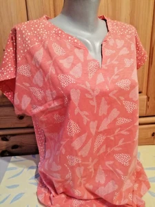 White Stuff T-Shirt Damen Shirt Kurzärmliges Oberteil Gr. EU 44 Pink Baumwolle - Picture 1 of 4