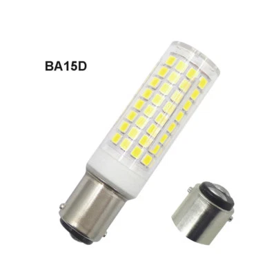 2pcs BA15D Double Contact Bayonet LED bulb 102-2835 Ceramics Light 110V White H - Image 1 of 4