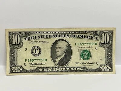 $10 Dollar Bill Note 1993 series Small face Atlanta F 16977728 B - Image 1 of 3