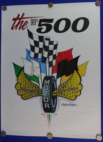 2015 Indianapolis 500 Event Collector Poster Juan Pablo Montoya Troy Lee Designs Cover