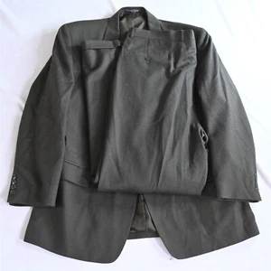 Jones New York 48R 40x34 Olive Green Wool Cashmere Flannel Jacket Pants Suit - Picture 1 of 12