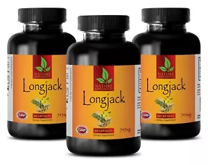 Testosterone Enhancer Pills - LONGJACK - Maca Powder - Ginseng - 3 Bottles - Picture 1 of 3