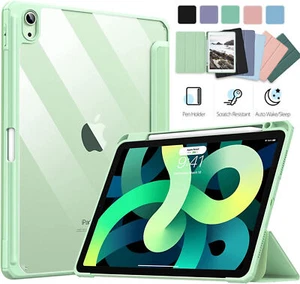 For iPad Air 4th 5th Pro 11 12.9 inch Mini 6 Smart Case Cover with Pencil Holder - Picture 1 of 40
