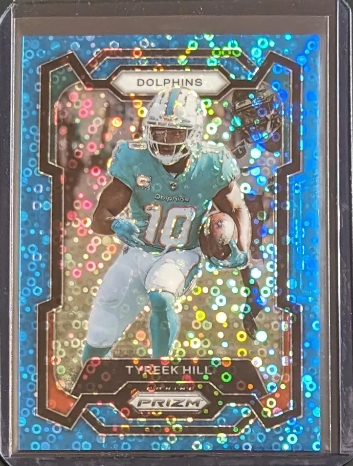 2023 Panini Prizm TYREEK HILL 187 No Huddle Light Blue Disco #/95 SP Dolphins 🐬