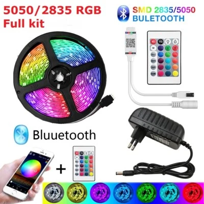 Bluetooth LED Strip Lights 5m-20m RGB 5050 SMD Flexible Ribbon Waterproof Strip - Image 1 of 4