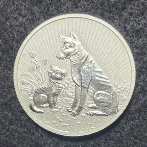 2022 Australia Dingo Next Generation Piedfort 2 oz Silver Coin Australian - Imagen 1 de 2