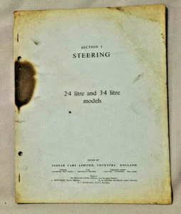 Jaguar 2.4 & 3.4 Steering Service Manual 16 pages - Picture 1 of 1