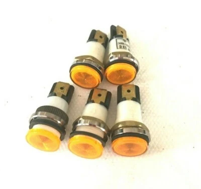 Lote de 5 luces indicadoras naranja 53C 250V nuevas Foto 1 de 4