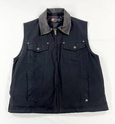 Kakadu Traders Vest Men’s S Black Canvas Zip Concealed Carry Hunting Australia - Image 1 of 4