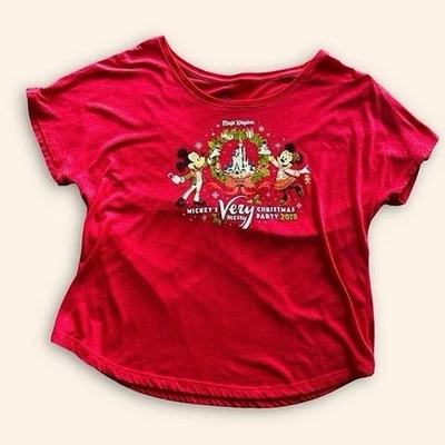 Disney Parks Magic Kingdom 2018 Mickey's Very Merry Christmas Party Shirt | 2XL - Image 1 of 4