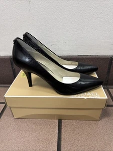 Michael Kors Women's Sz 9 M Dorothy Flex Stiletto High Heel Pump Black Leather - Picture 1 of 5