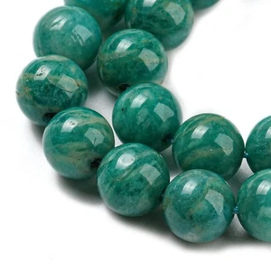 Strand 46+ 8mm Natural Amazonite Grade AA Round Plain Beads UK - Picture 1 of 3