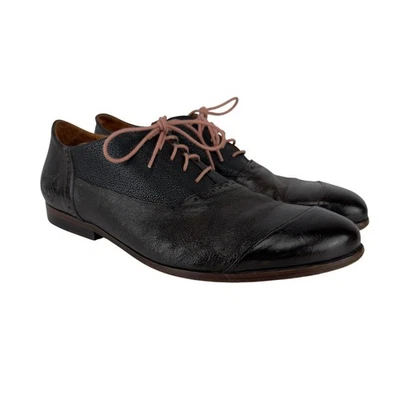 Zapatos Oxford John Fluevog Duston Puntera con Gorra Cuero Negro/Marrón Para Hombre 12 Foto 1 de 4