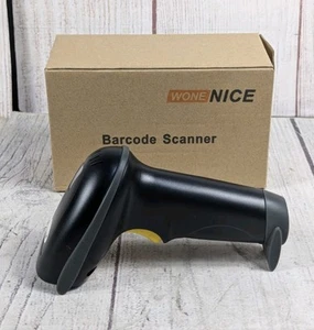 WoneNice - USB Laser Barcode Scanner - Handheld Bar Code Reader Black - WORKING - Picture 1 of 6