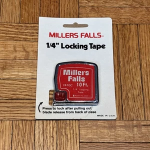 Vintage Millers Falls 7410C 10' x 1/4” Locking Tape Measure Made In USA - NEW - Picture 1 of 5