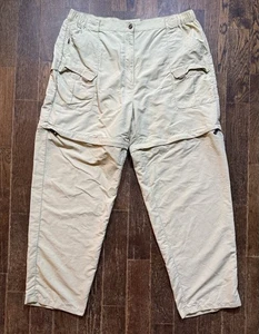 Pantalones cargo convertibles LL Bean para mujer talla XL (34x29) senderismo al aire libre beige - Imagen 1 de 8