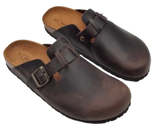 Sabot unisex pelle e sughero Modello Birkenstock Boston Made in Italia Comfort - Photo 1/9