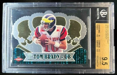Pacific Crown Royale 2000 Tom Brady novato RC #110 Wolverines BGS 9,5 Foto 1 de 2