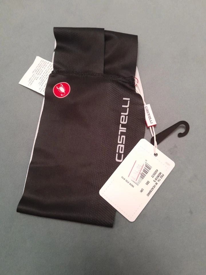 Faixa de cabeça Castelli feminina ciclismo profissional térmica lã ciclismo preta  - Imagem 1 de 1