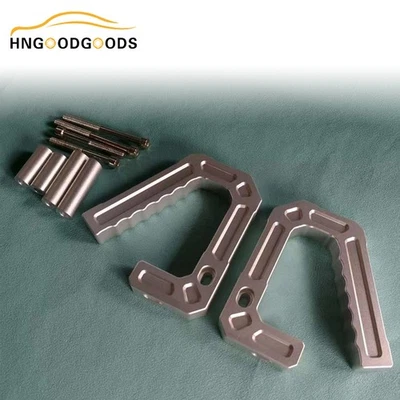 Manijas de agarre delanteras de aluminio compatibles con Jeep Wrangler JK 2007-2018 plateadas Foto 1 de 4