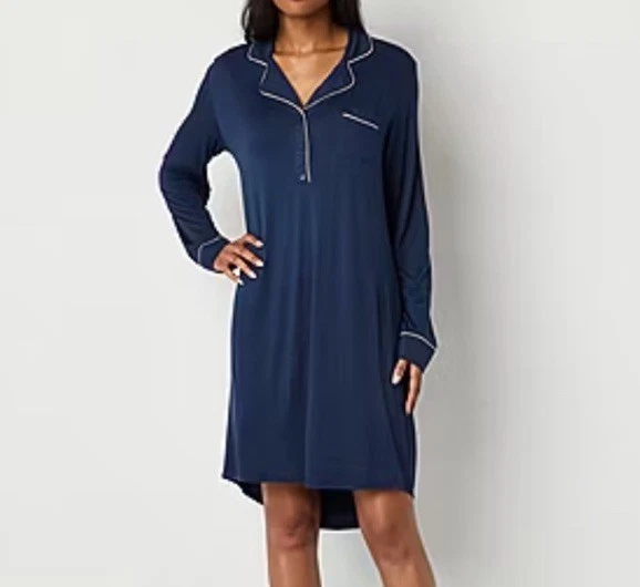 Nuevo con etiquetas Camisón/Camisa de dormir para mujer mediana azul chaquetón Liz Claiborne fresco y tranquilo Foto 1 de 1