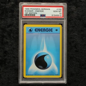 Pokemon PSA 10 Base Set Wasser-Energie 1st Edition German Karten Card Sammlung - Picture 1 of 2